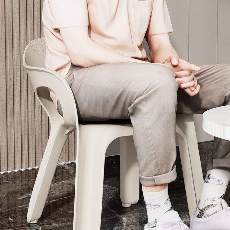 客厅茶几重叠板凳时尚方凳可矮凳靠背椅家用餐桌塑料凳子加厚北欧