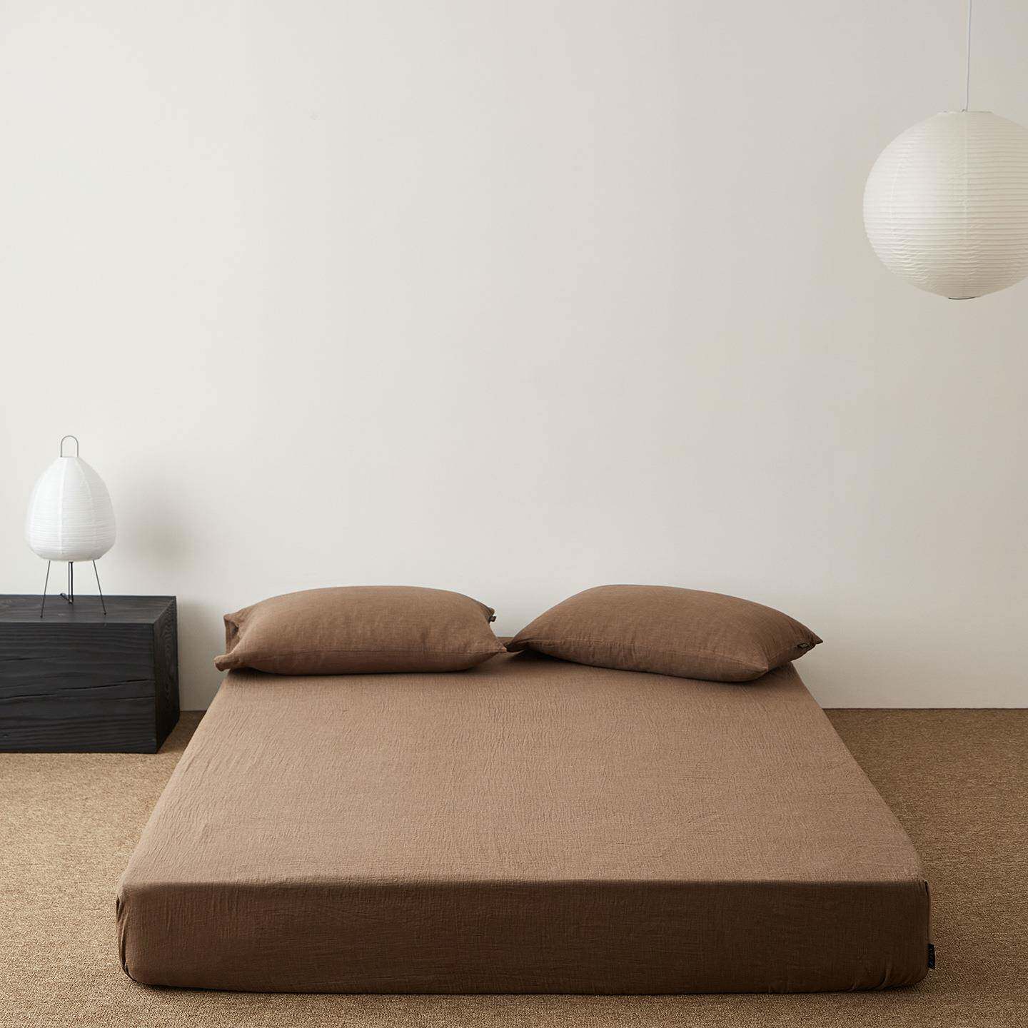 母婴级A类全棉双层纱布床笠单件纯棉色织席梦思床垫保护罩床套子