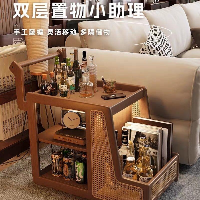 实木沙发小推车家用边柜