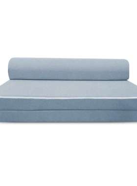 可折叠沙发床四合一布艺单人床垫A21可拆洗带防滑底家庭客厅靠垫