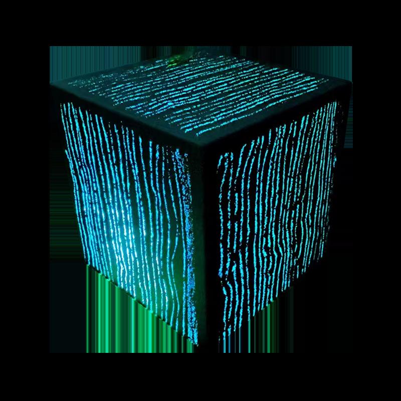 透光混凝土灯箱户外透光水泥板园林透光栈道清水混凝土弧形发光柱