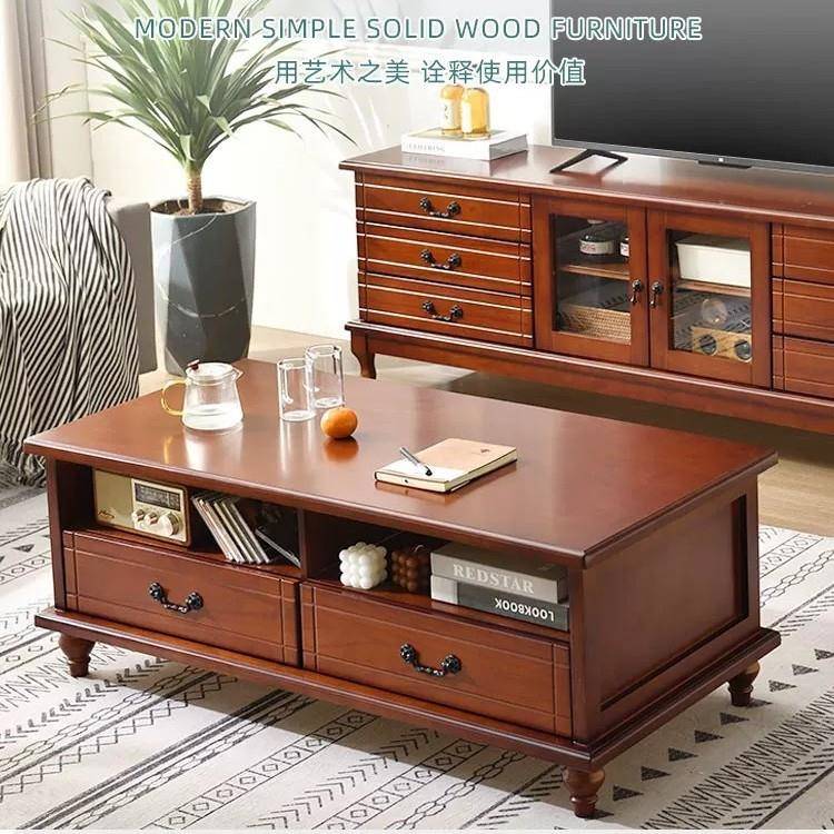 实木茶几桌子客厅家用小户型桌子轻奢现代简约多功能茶几餐桌两用