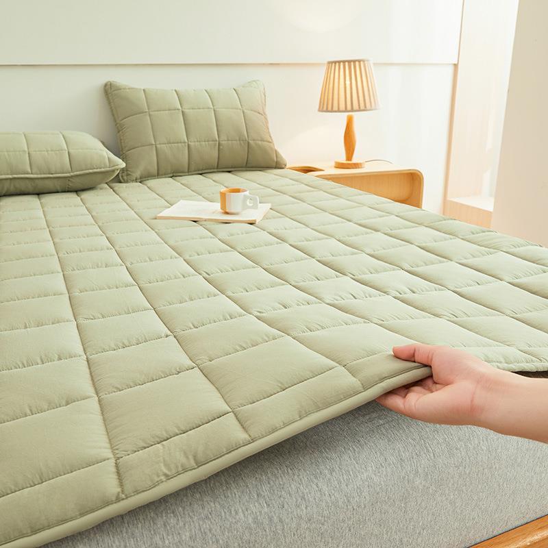 薄款全棉两用床垫软垫家用折叠床褥垫学生宿舍单人床褥子纯色