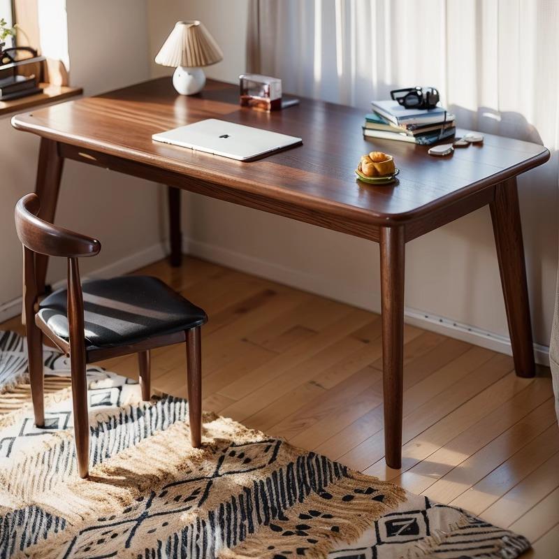 实木书桌电脑桌成人家用简易办公桌小户型卧室学生写字工作台桌子