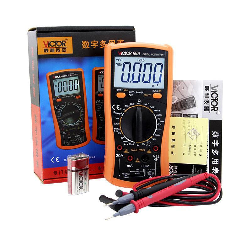 深圳胜利全保护数字万用表VC89A胜利仪器数显防烧多用表victor89B