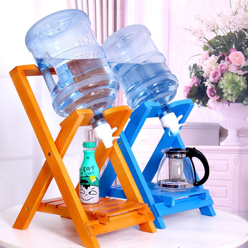 饮水机倒置纯净水桶支架架子大桶水抽水器压水器桶装水取水器实木