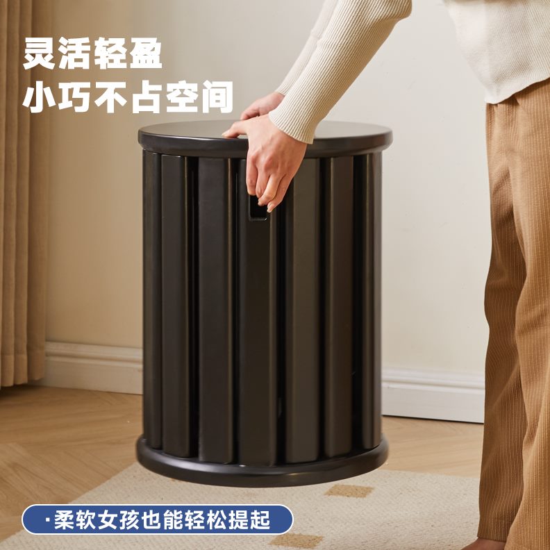 吃饭茶几子组合叠叠乐新中式叠放实木圆凳家用凳子可餐桌凳现代凳