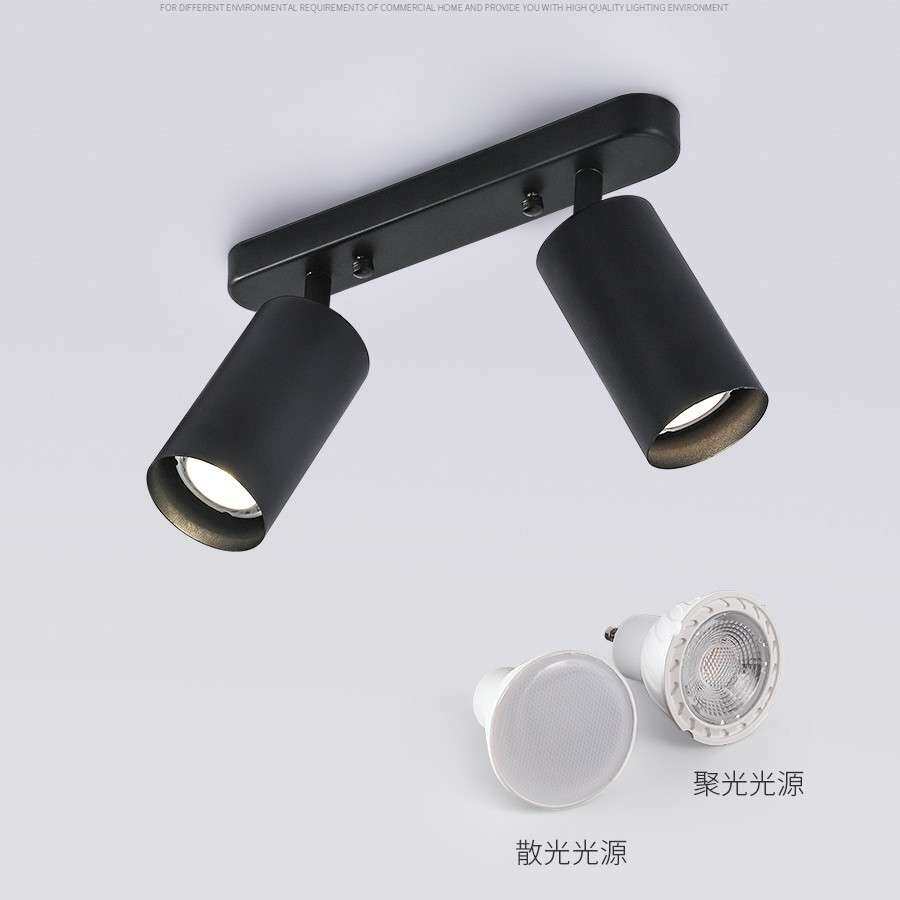 明装射灯led天花灯家用吸顶筒灯客厅无主灯过道灯长条轨道灯聚光
