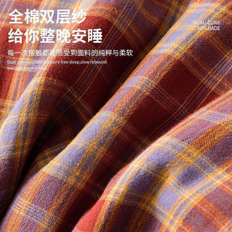 全棉双层纱护颈椎助睡眠荞麦枕芯成人专用学生宿舍枕头单人一只装