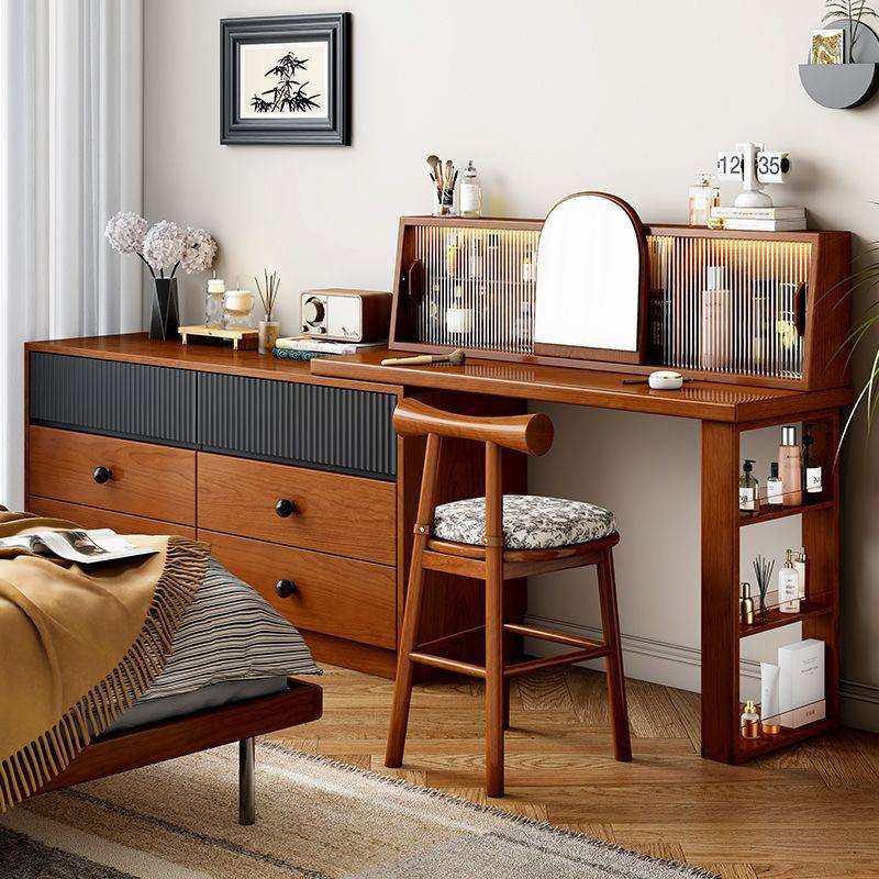 中古实木化妆桌斗柜梳妆台一体柜小户型卧室床尾转角拉伸柜复古风,住宅家具,梳妆台/桌,淘宝优惠券,粉丝福利购,淘宝优惠卷