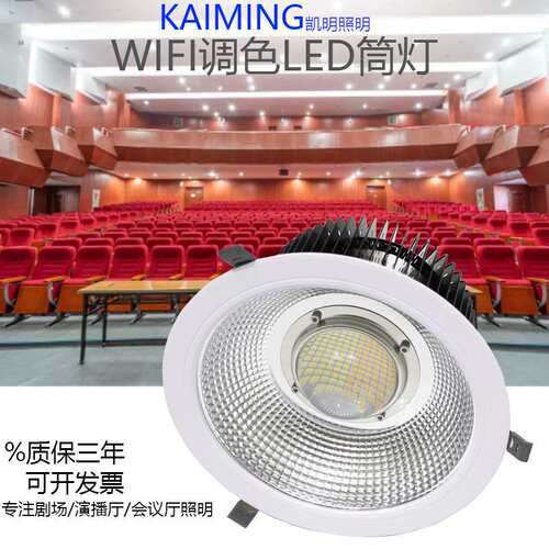 报告厅照明led筒灯 60w80w100w嵌入式筒灯 6寸8寸/10寸开孔天花灯