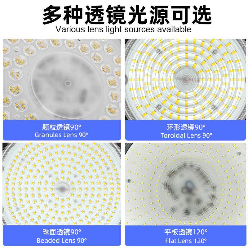跨境圆形仿飞压铸LED工矿灯100W150W200W天井灯高棚灯UFO飞碟灯