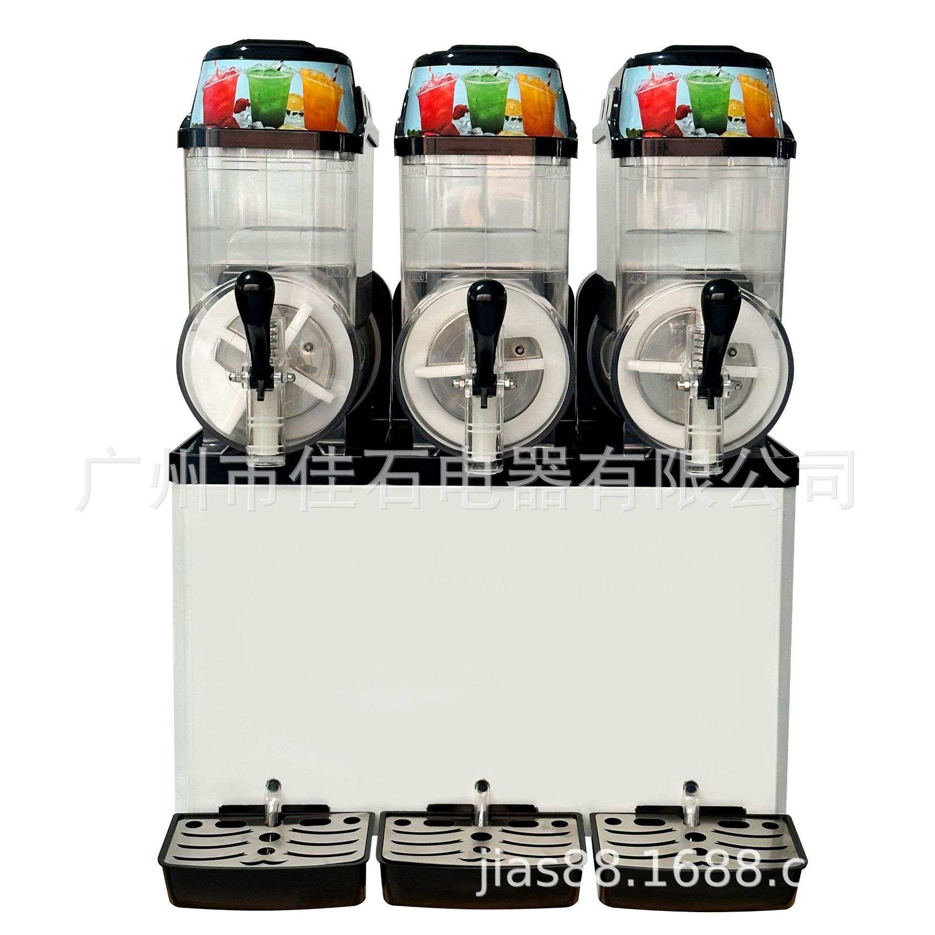 2025新款 冷饮店三缸雪泥机 商用 110V Slush machine 雪蓉机厂家
