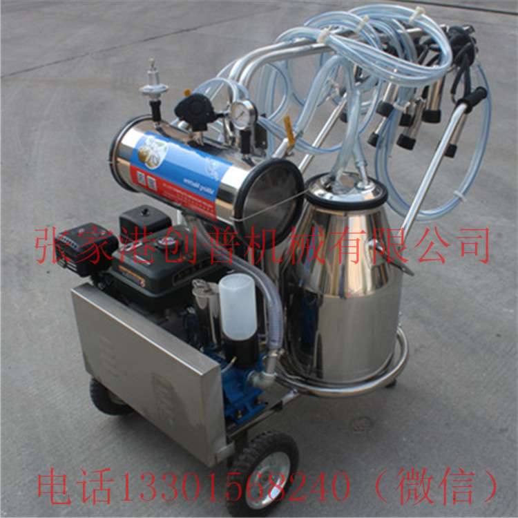 移动式自动挤奶机 汽油动力双缸奶牛挤奶器 单桶奶牛吸奶器 厂家