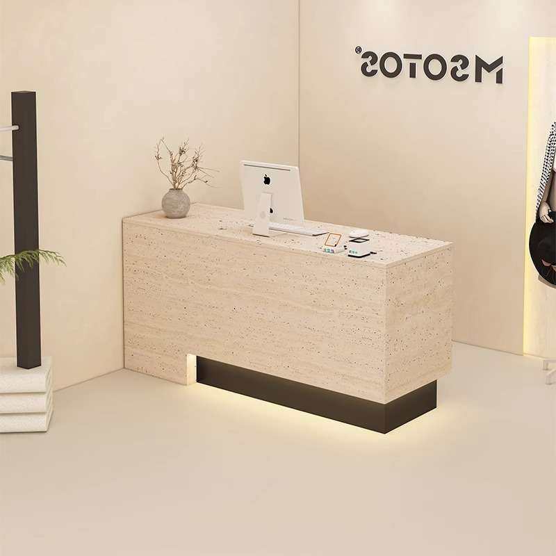 带灯简约现代收银台服装店吧台桌洞石纹柜台美甲店铺小型接待前台,玩具/童车/益智/积木/模型,遥控车升级件/零配件,淘宝优惠券,粉丝福利购,淘宝优惠卷