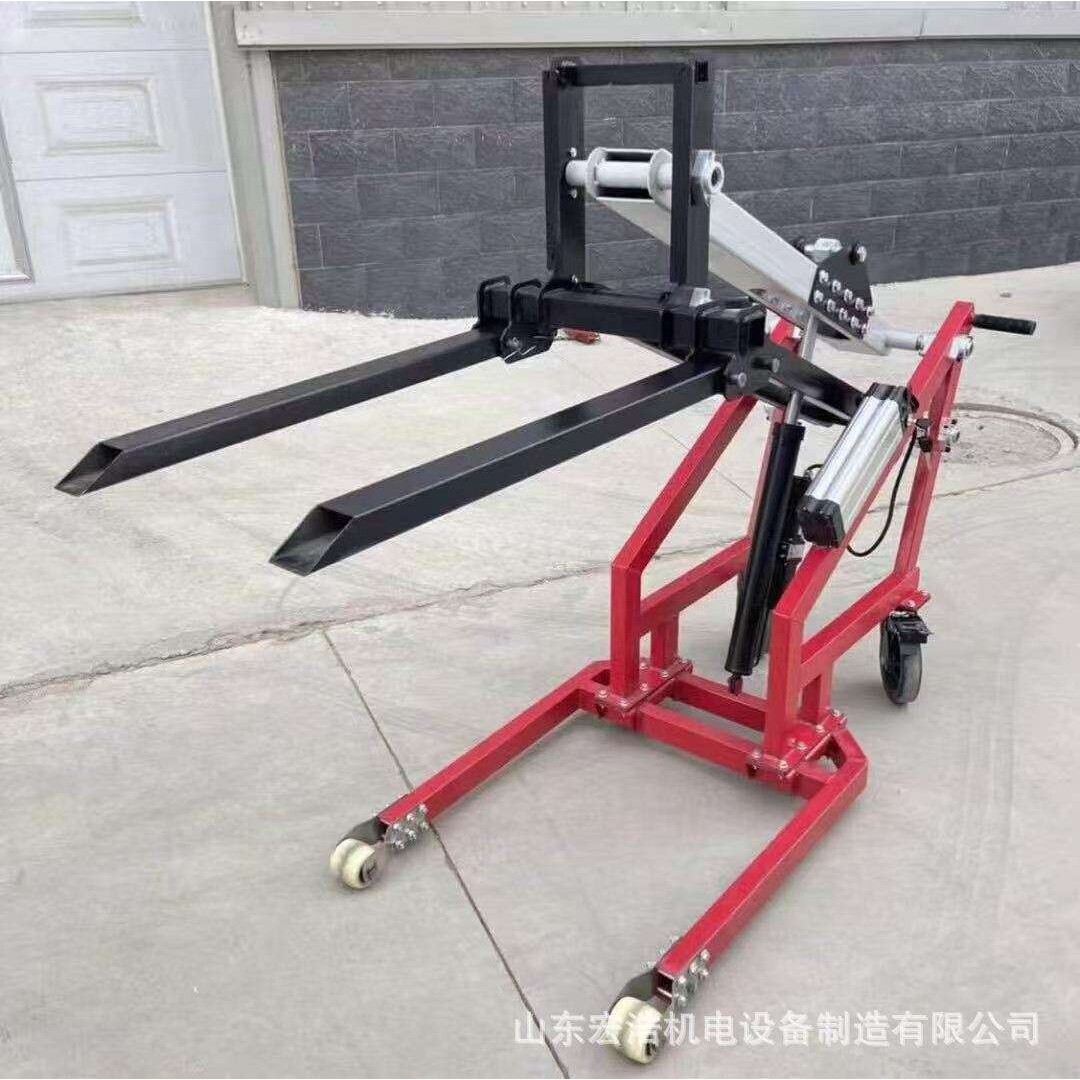 随车小型手推地牛车货物装卸车厂家灵活轻便简易叉车