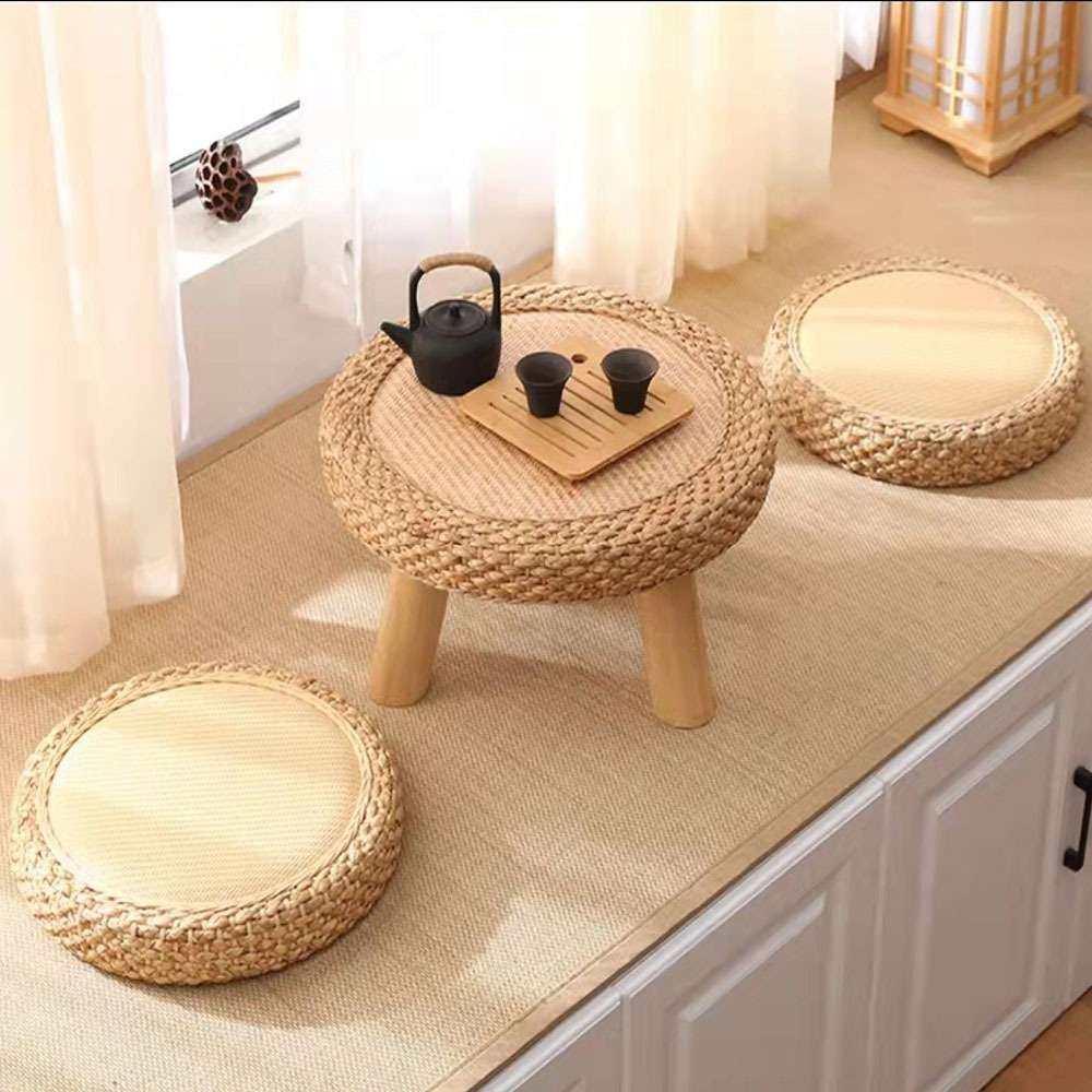 日式边几藤编咖啡桌简约茶桌喝茶小桌子榻榻米茶几组合田园矮桌,3C数码配件,USB灯,淘宝优惠券,粉丝福利购,淘宝优惠卷