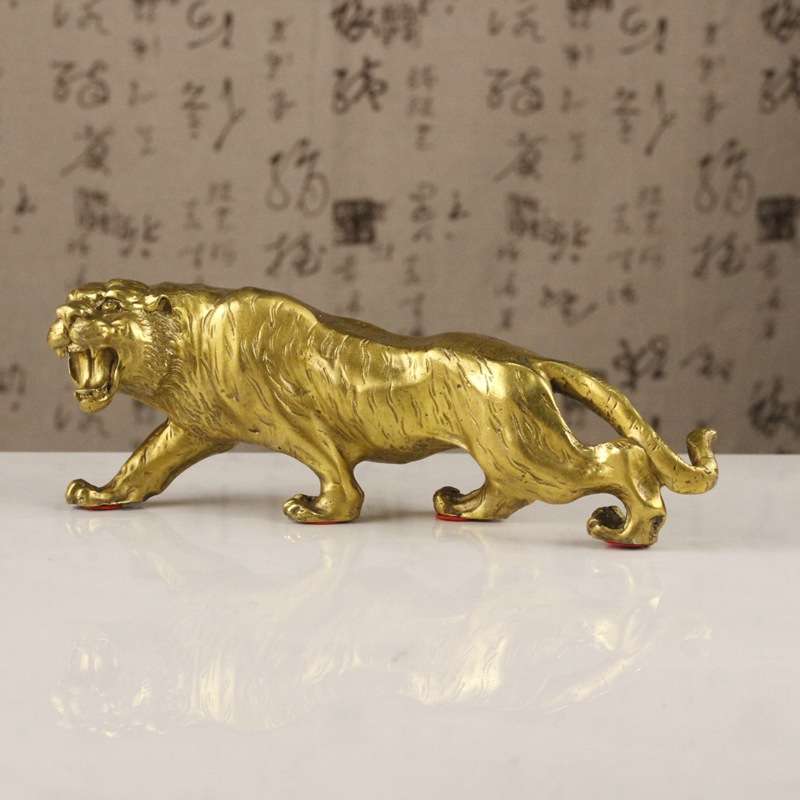 铜虎摆件老虎上山猛虎下山十二生肖工艺品家居装饰品风水