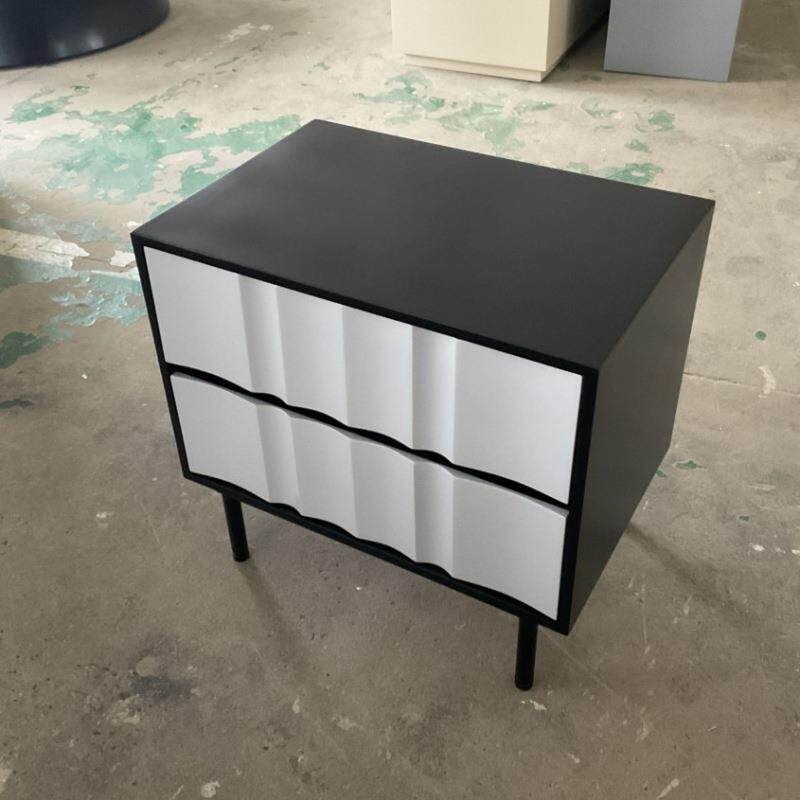 北欧钢琴烤漆床头柜多功能卧室二斗柜现代简约抽屉收纳储物柜整装