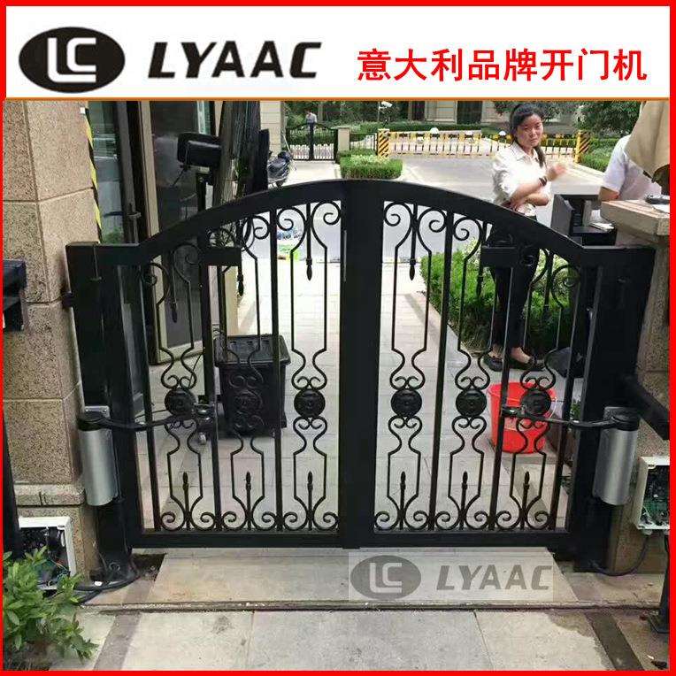 莱柯平开门电机小区通道门电动门机遥控自动门机组挂臂双开门