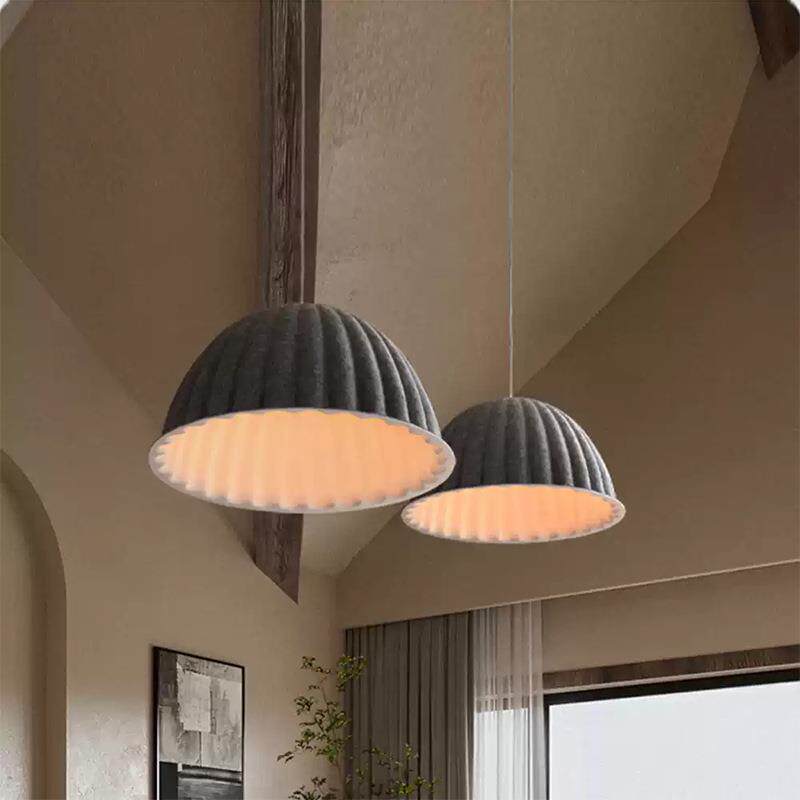 创意半圆设计毛毡工作室吊灯北欧简约个性餐厅咖啡厅民宿吸音吊灯