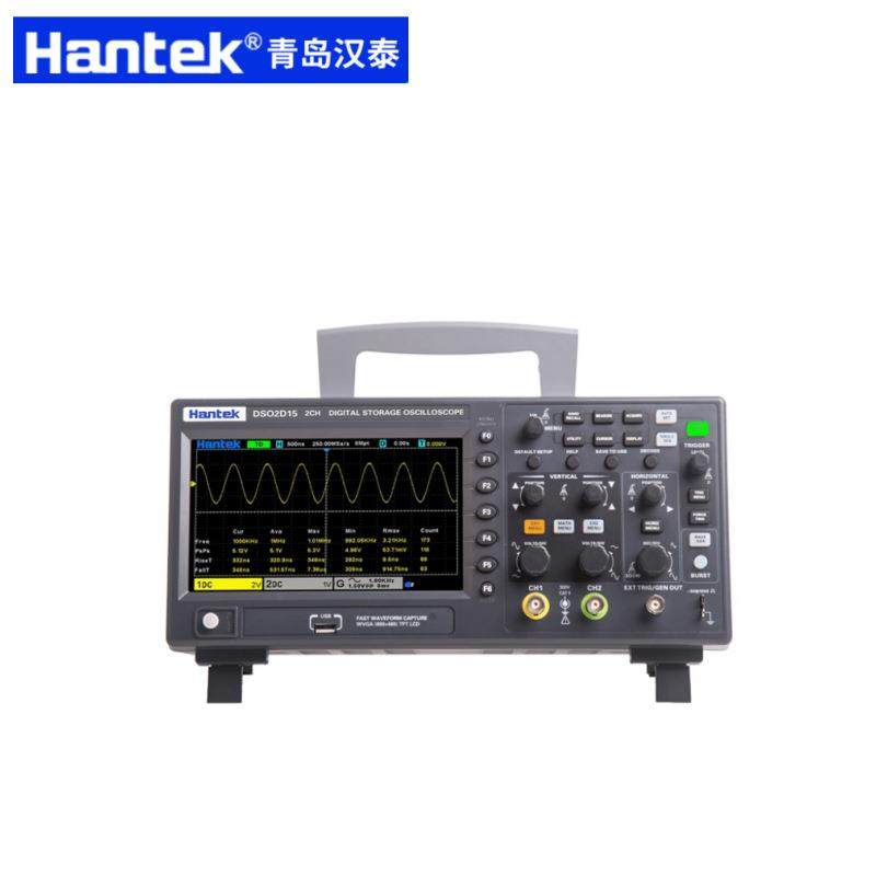 Hantek汉泰数字示波器DSO2D10/DSO2D15带宽150MHz双通道带信号源