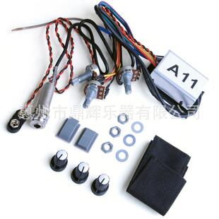 A11 吉他拾音器 三段古典民谣木吉他压电拾音器EQ均衡器电箱吉他