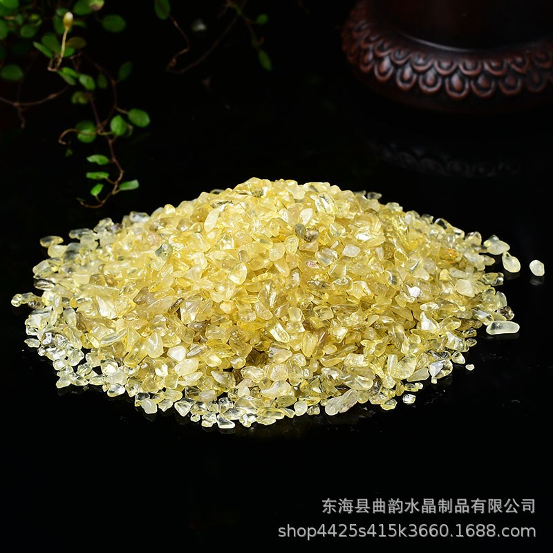 厂家供应b 黄水晶碎石 抛光香薰扩香石 黄水晶随型不定型 原石原