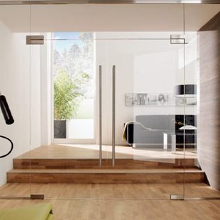 德国多玛门锁PT玻璃门配件地弹簧配件门夹无框玻璃19mm厚玻璃