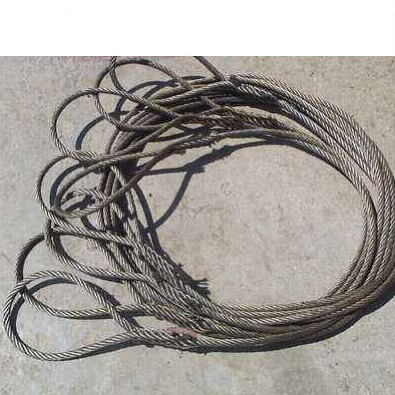 /编/吊起重工具钢丝绳穿/纯手工索具钢丝绳/插钢丝绳钢丝绳（10扣