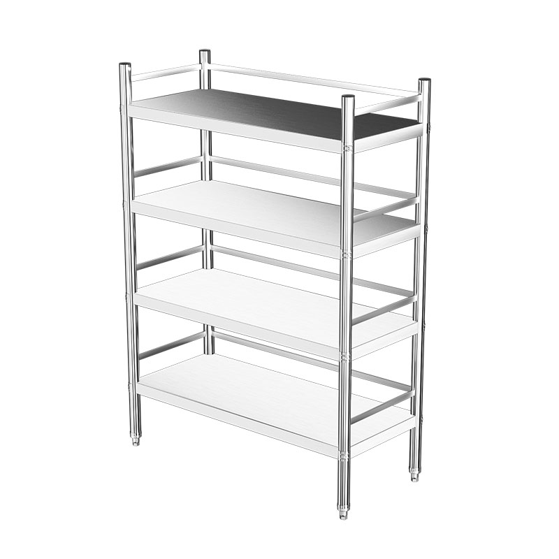 不锈钢置物架落地多层厨房微v波炉锅具架子储物架家用阳台收纳货