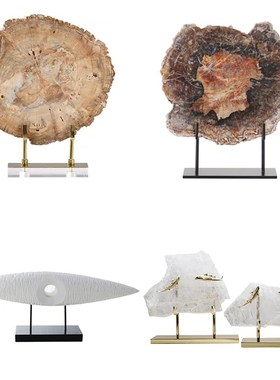 新中式高a档博古架玄关雕塑摆件茶室电视柜书房禅意样板间别墅饰