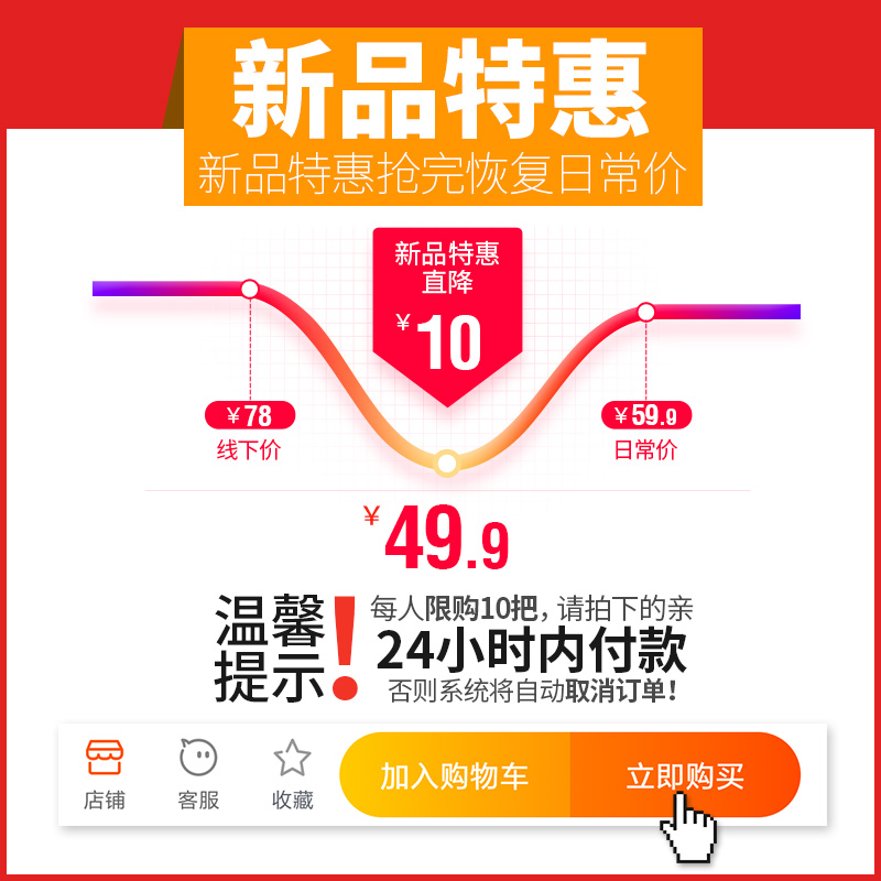 驰腾扫描枪无线条码手机支付m宝手E持扫描器有线红光条形一二维码