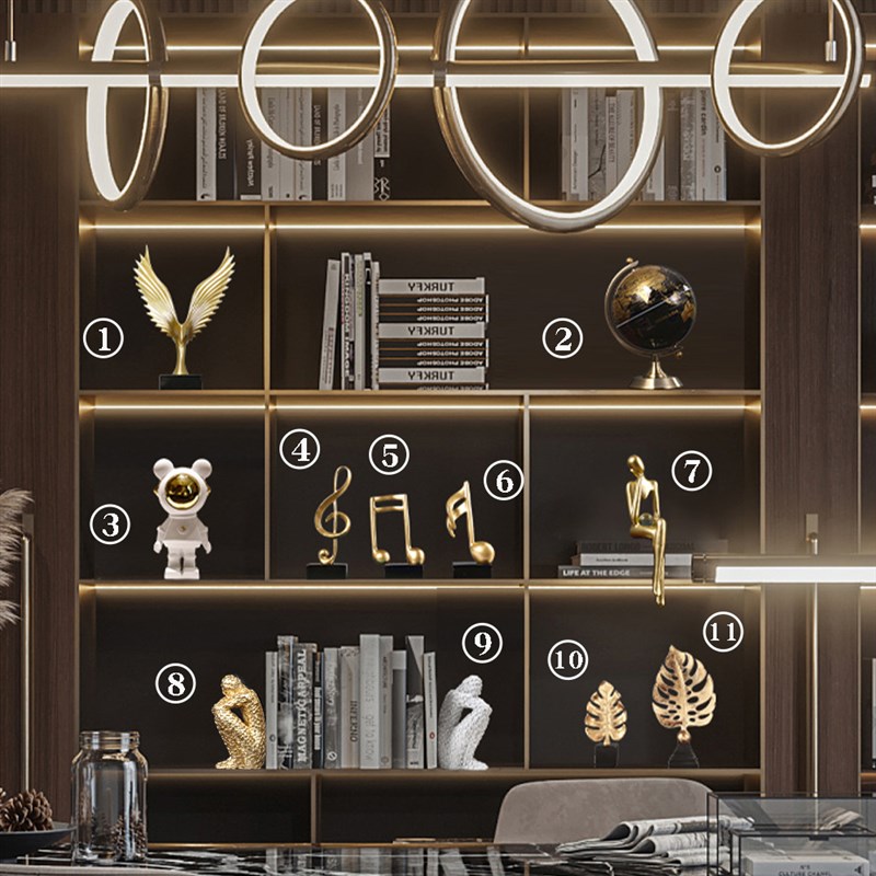 6B76新中式轻奢家居装饰品摆件书F柜客厅办公室展示柜软装工艺