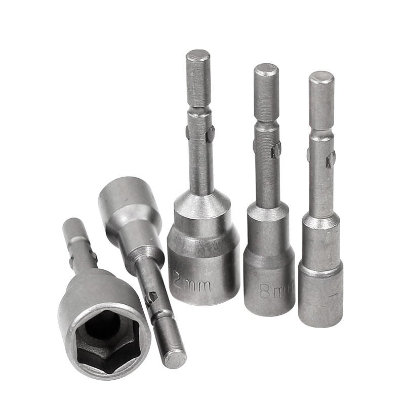 志丰802电动螺丝刀o套筒6C电批外六角扳手电钻起子六角螺母工具6M