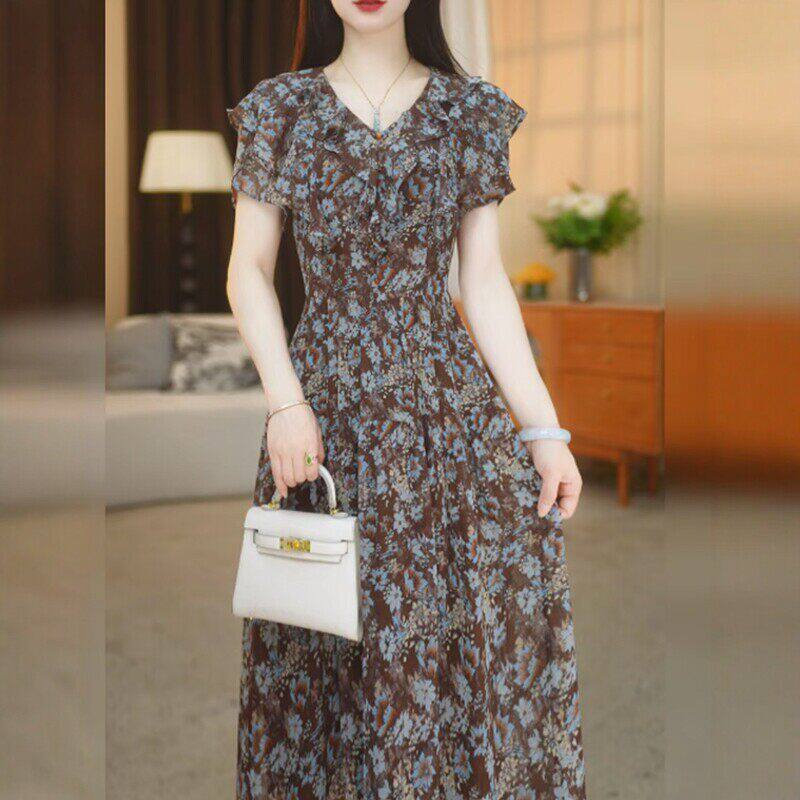 夏季女装2026新款设计感荷叶汉服套装