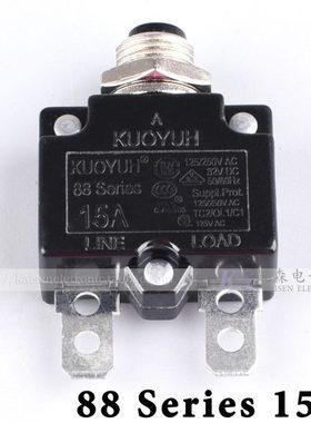 KUOYUH 88 Series 15A仪器仪表设备电源断路器过载保护器3-25Amps