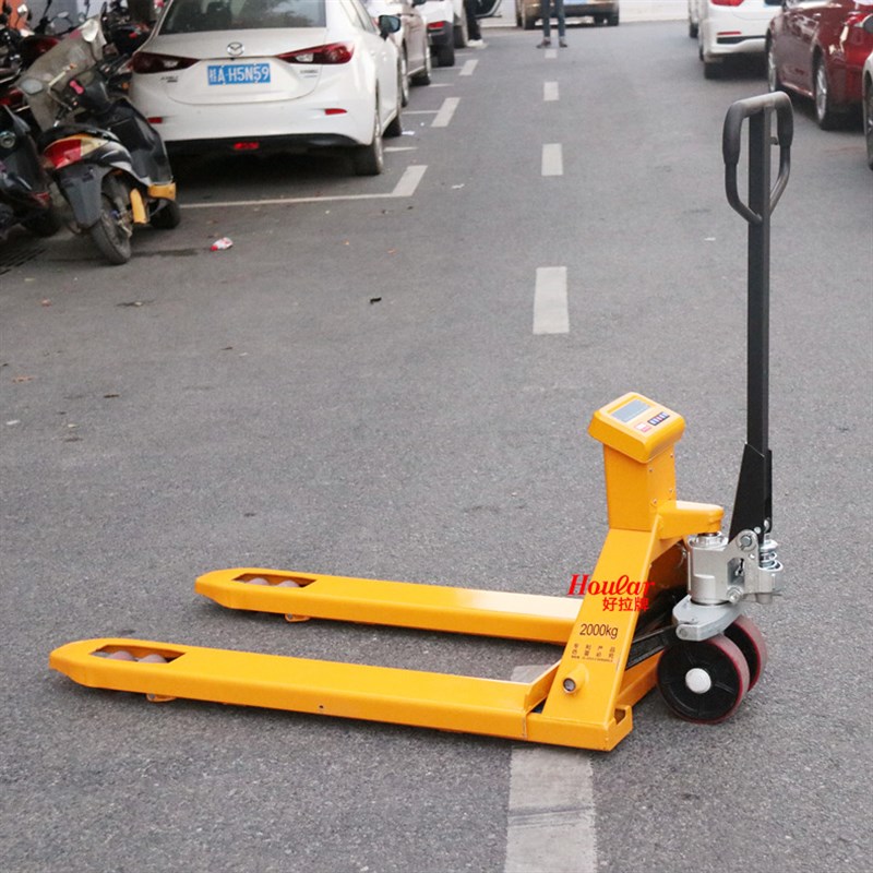 电子叉车秤ECS称重叉车带秤手动液压搬运叉车2/R3吨手动叉车秤地