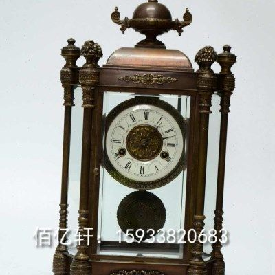 钟表黄铜做旧机械发条报时座钟古典家居摆钟欧式复古样板间摆设,家居饰品,座钟,淘宝优惠券,粉丝福利购,淘宝优惠卷