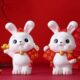 年兔子摆件家居饰品乔迁新居礼品过装 饰品桌面客厅可爱存钱罐卡通