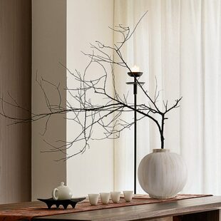 插花中复古白色法式 陶瓷大花瓶摆件侘寂风大古圆形陶罐肚客厅花器