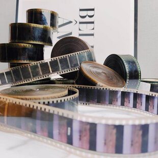 mm胶片电影老式35复古35怀旧彩色毫装饰摆件米影视胶卷胶卷原色