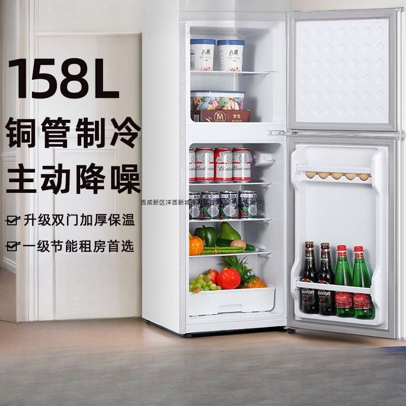 小冰箱一级节能家用小型租房宿舍用办公室迷你双门电冰箱制冷速冻