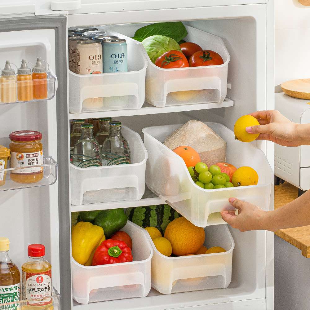 厨房冰箱收纳盒冰箱果蔬收纳盒大号抽屉式冷藏室置物杂物整理盒子