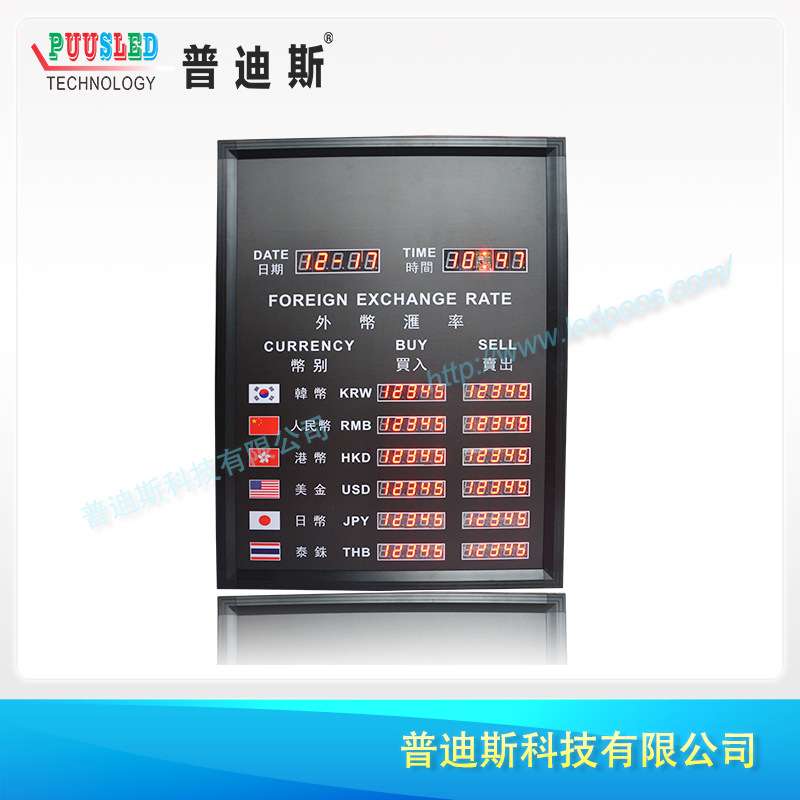 厂家直销1.0+0.8红色电子数码管汇率显示牌|数字利率显示牌