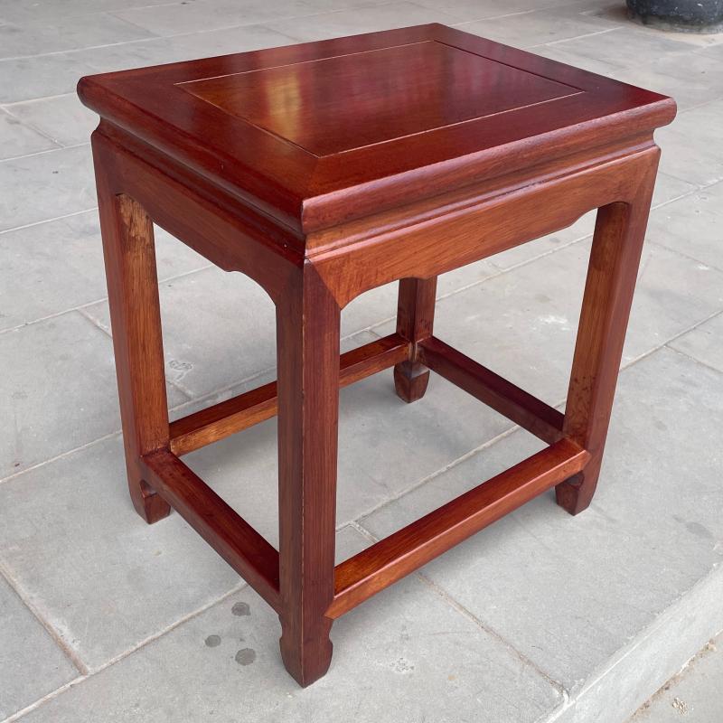 方凳子矮凳c家用快餐凳中式红木榫卯整装全实木原木网红四方高脚