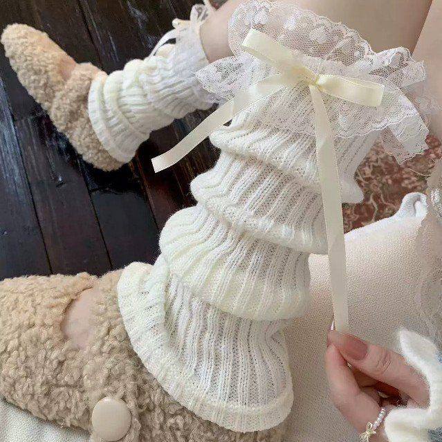 堆堆新款甜美袜花腿芭蕾风保暖洛丽塔女袜套套春秋蝴蝶结秋冬季,女士内衣/男士内衣/家居服,长筒袜,淘宝优惠券,粉丝福利购,淘宝优惠卷