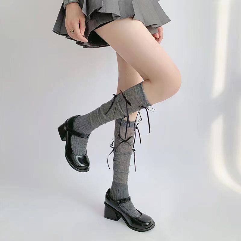 堆堆芭蕾袜风学院风袜子春夏绑带蝴蝶结jk过膝甜美款袜女小腿透气,女士内衣/男士内衣/家居服,长筒袜,淘宝优惠券,粉丝福利购,淘宝优惠卷