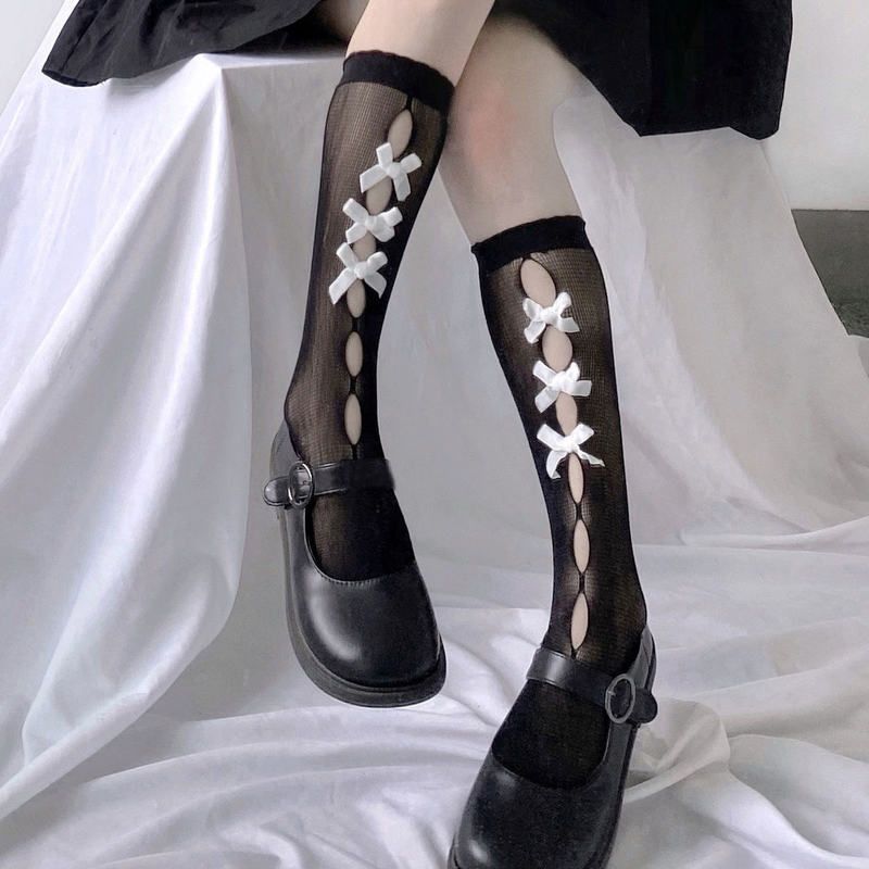 渔网镂空日系夏季袜子袜少女甜酷