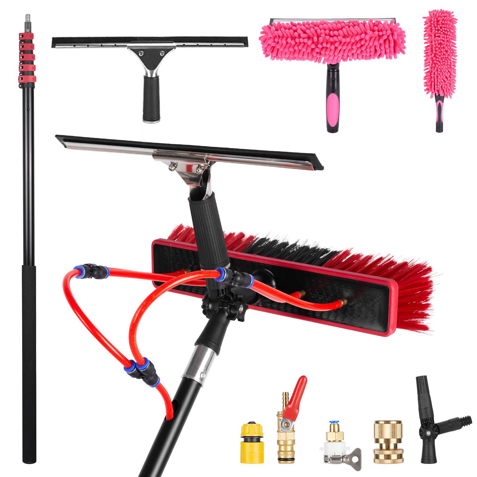 20-60 Feet Solar Panel Cleaning Kit Equipment Window Brush